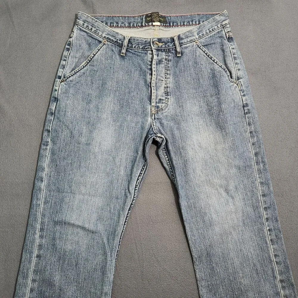 Vtg Banana Republic Jeans Men 34X30(28) Straight Leg Button Fly